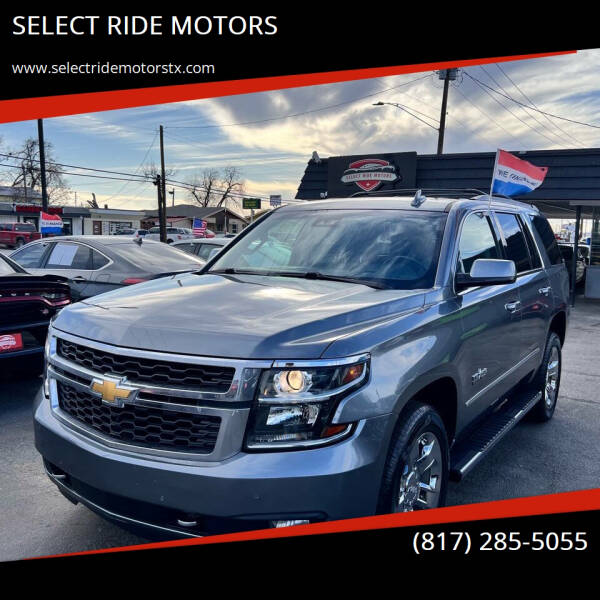 2019 Chevrolet Tahoe for sale at SELECT RIDE MOTORS in Arlington TX