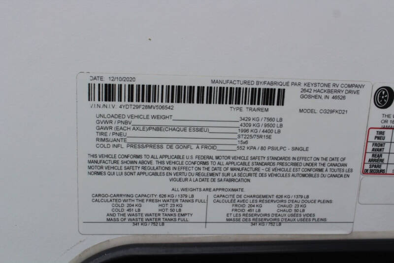 2021 Keystone RV 29FKD