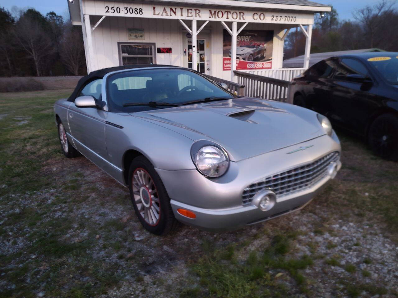 Silver 2004 Ford Thunderbird Deluxe Convertible Deluxe 2dr Convertible 5