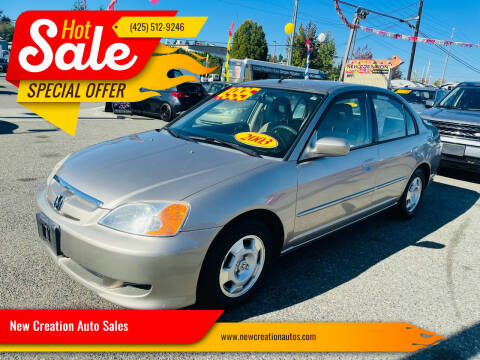 2003 Honda Civic for sale at New Creation Auto Sales in Everett WA
