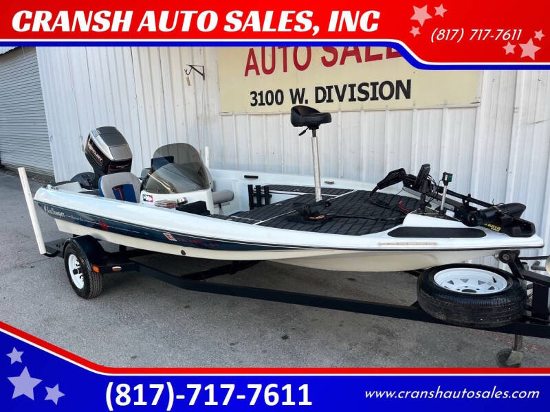 1995 CHALLENGER BASS BOAT for sale at CRANSH AUTO SALES, INC in Arlington TX