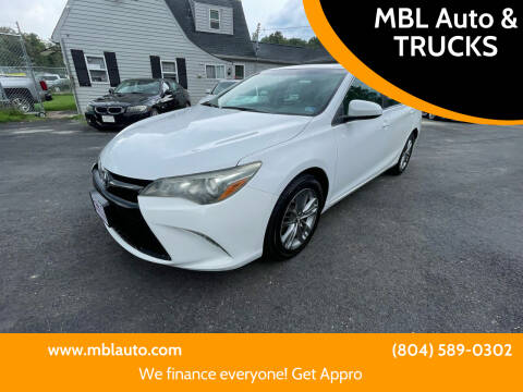 2016 Toyota Camry for sale at MBL Auto & TRUCKS in Woodford VA