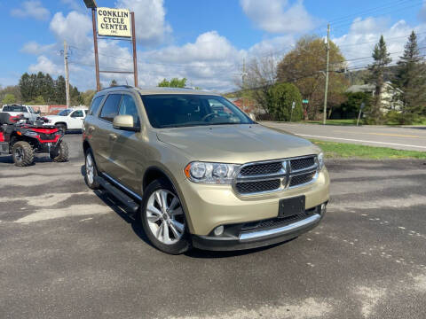 2012 Dodge Durango for sale at Conklin Cycle Center in Binghamton NY