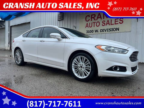 2014 Ford Fusion for sale at CRANSH AUTO SALES, INC in Arlington TX