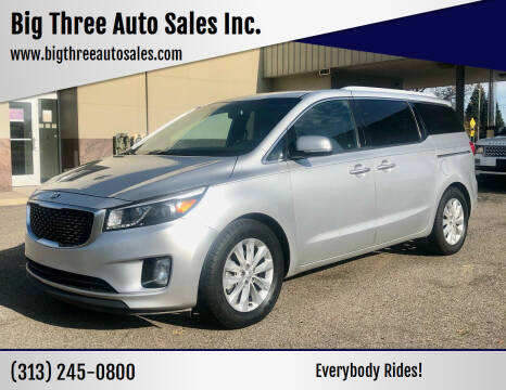 2015 Kia Sedona for sale at Big Three Auto Sales Inc. in Detroit MI