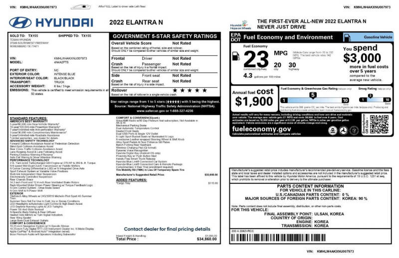 2022 Hyundai Elantra N