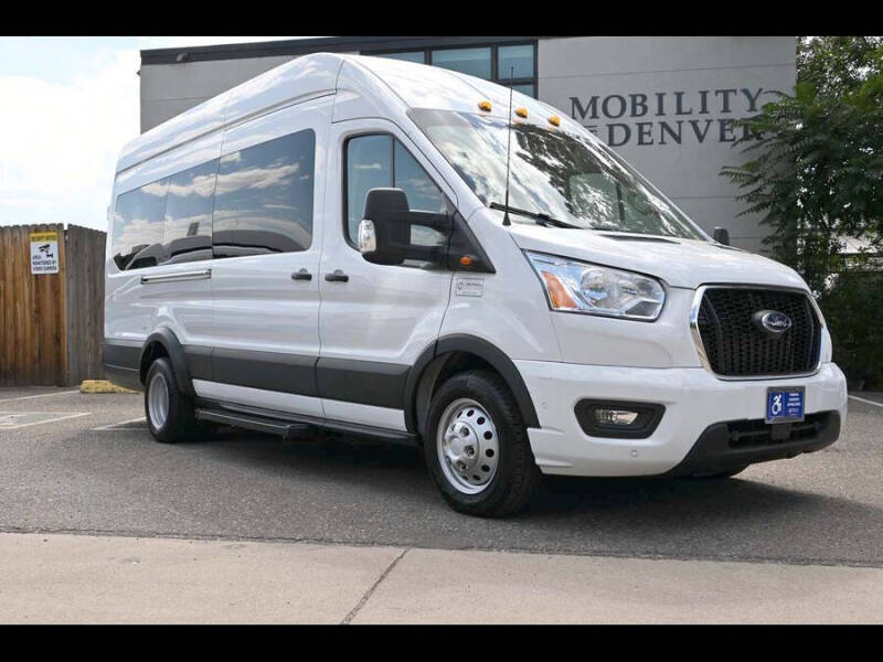 Used 2021 Ford Transit Passenger Van XLT with VIN 1FBVU4X85MKB01871 for sale in Denver, CO