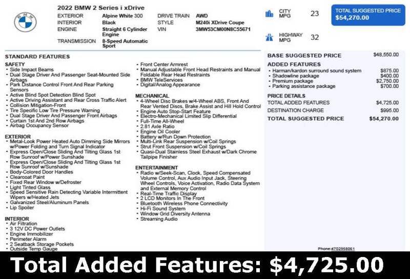 2022 BMW 2 Series M240i xDrive