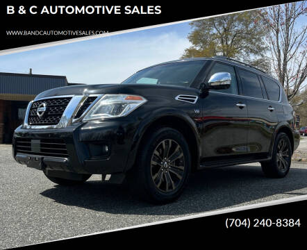 2017 Nissan Armada for sale at B & C AUTOMOTIVE SALES in Lincolnton NC
