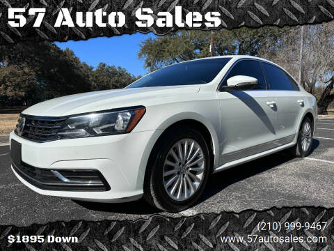 2016 Volkswagen Passat for sale at 57 Auto Sales in San Antonio TX