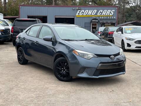 2015 Toyota Corolla for sale at Econo Cars in Houston TX