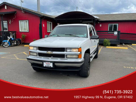 1997 Chevrolet Tahoe for sale at Best Value Automotive in Eugene OR