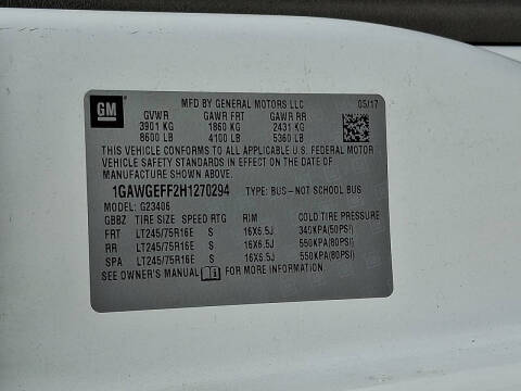 2017 Chevrolet Express LS 2500