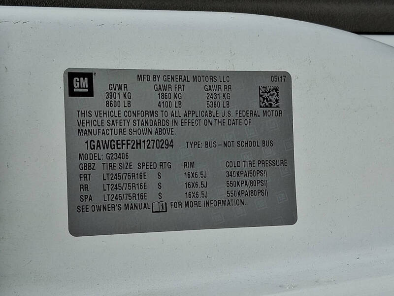 2017 Chevrolet Express LS 2500