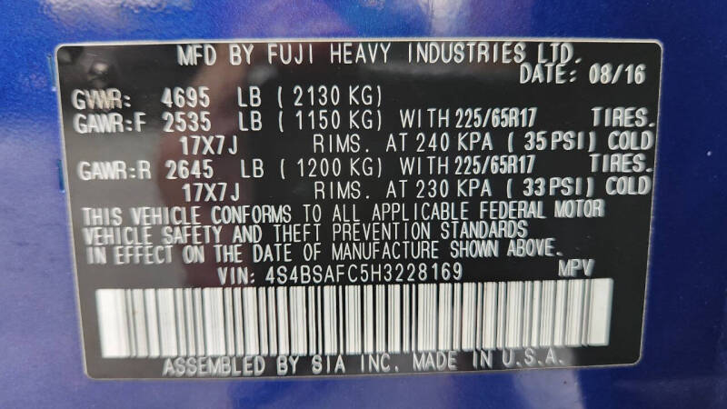 2017 Subaru Outback 2.5i Premium