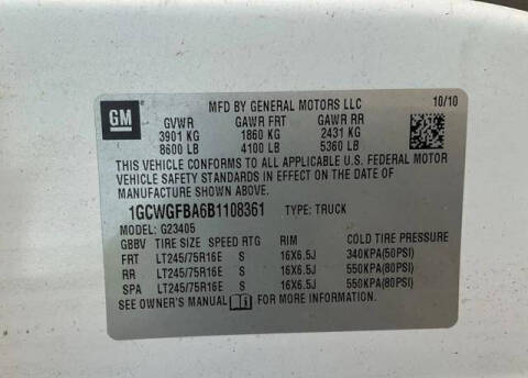 2011 Chevrolet Express 2500