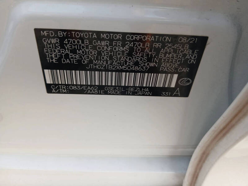 2021 Lexus IS 350 F SPORT