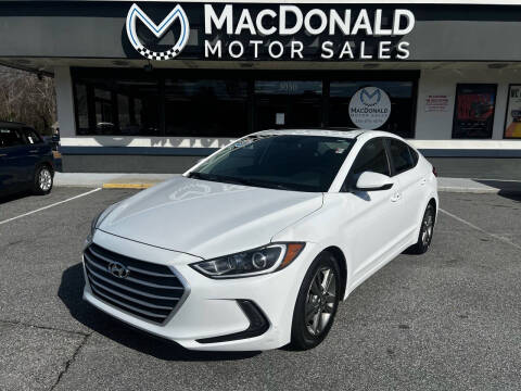 2018 Hyundai Elantra for sale at MacDonald Motor Sales in High Point NC