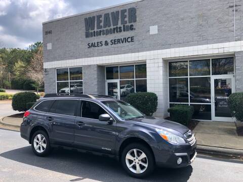 2013 Subaru Outback for sale at Weaver Motorsports Inc in Cary NC