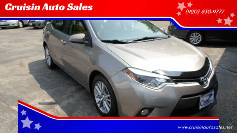 2014 Toyota Corolla for sale at Cruisin Auto Sales in Appleton WI