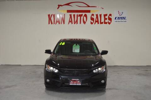2016 Honda Civic for sale at Kian Auto Sales in Sacramento CA