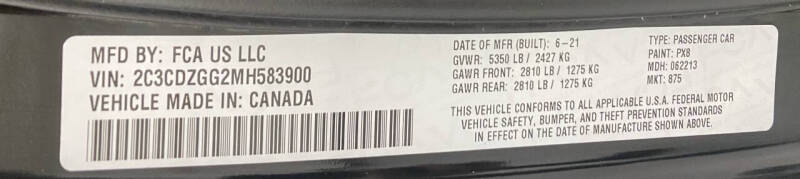 2021 Dodge Challenger SXT