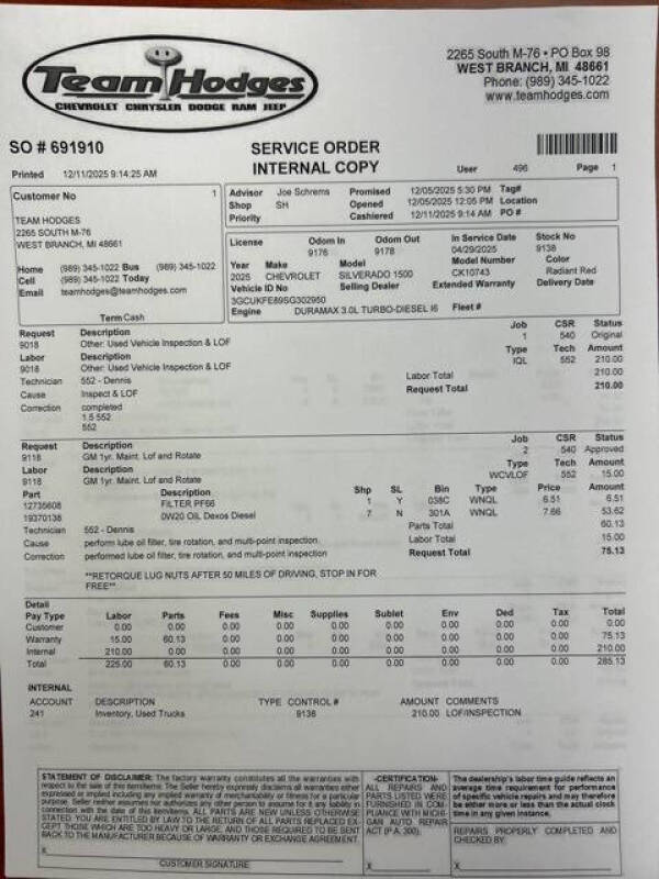 2025 Chevrolet Silverado 1500