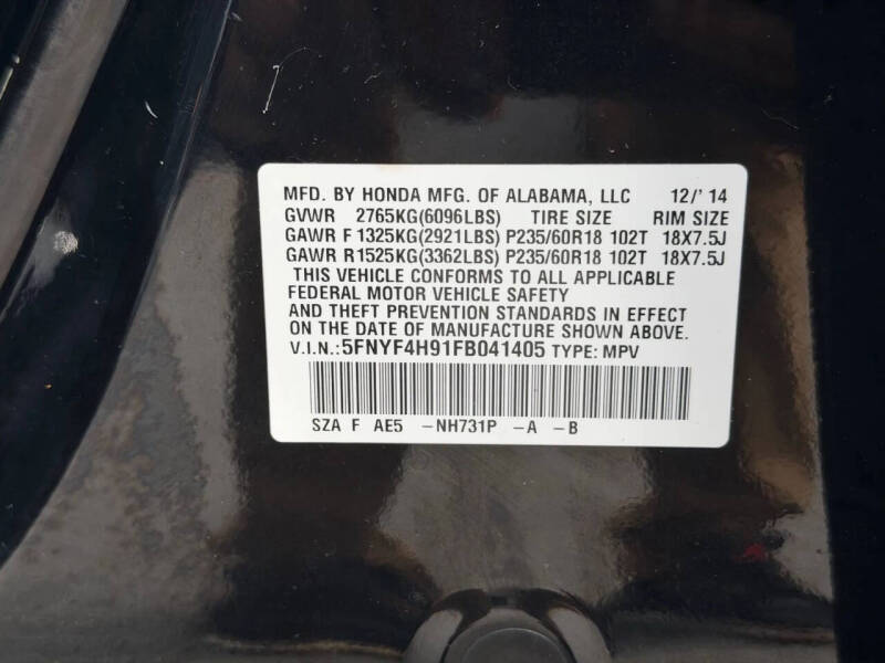 2015 Honda Pilot Touring