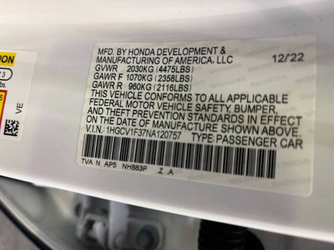 2022 Honda Accord Sport