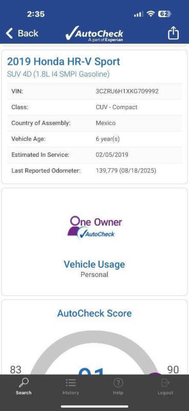 2019 Honda HR-V Sport