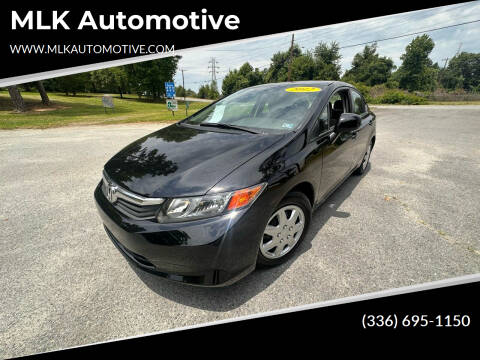 2012 Honda Civic for sale at MLK Automotive in Winston Salem NC