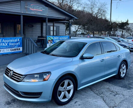 2012 Volkswagen Passat for sale at Legacy Motors INC in Nashville TN