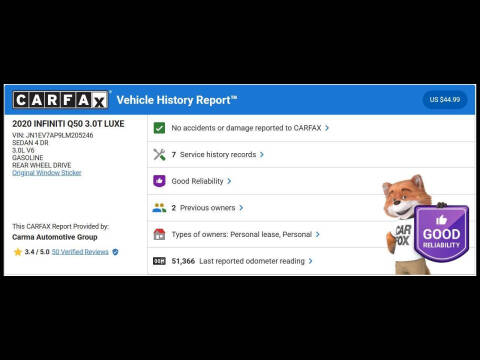 2020 Infiniti Q50 3.0T Luxe