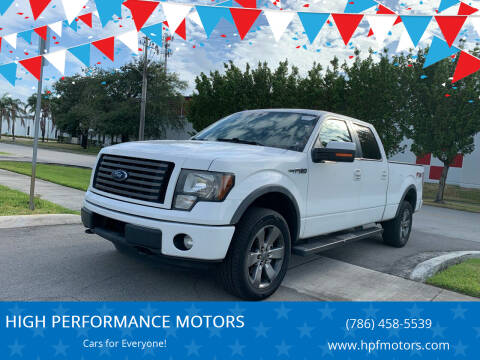 2012 Ford F-150 for sale at HIGH PERFORMANCE MOTORS in Hollywood FL