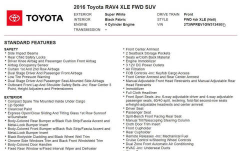 2016 Toyota RAV4 XLE