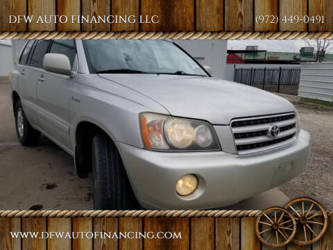 2002 Toyota Highlander for sale at Bad Credit Call Fadi in Dallas TX