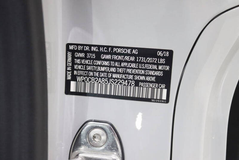 2018 Porsche 718 Boxster S