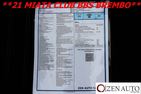 2021 Mazda MX-5 Miata Club