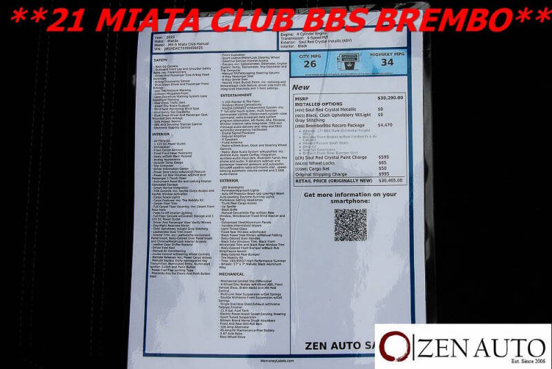 2021 Mazda MX-5 Miata Club