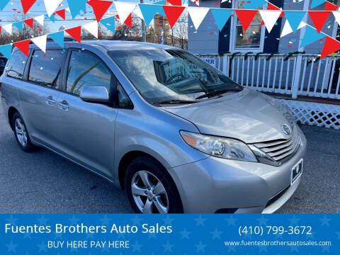 2016 Toyota Sienna for sale at Fuentes Brothers Auto Sales in Jessup MD