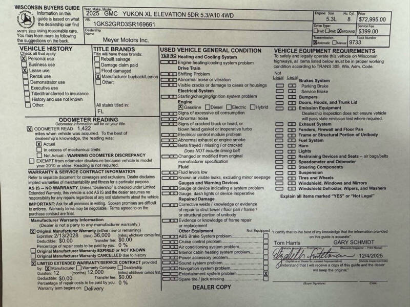 2025 GMC Yukon XL Elevation