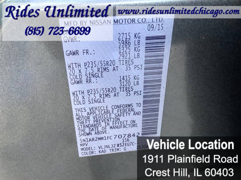 2015 Nissan Pathfinder Platinum