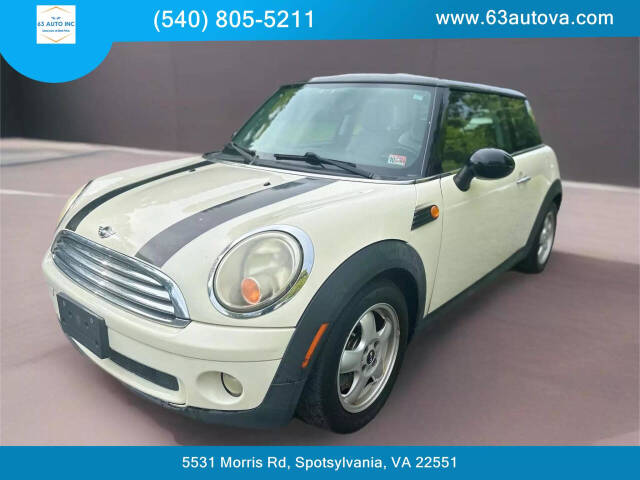 2010 MINI Cooper for sale at 63 Auto Inc in Spotsylvania, VA