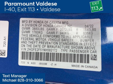 2022 Honda Civic Sport