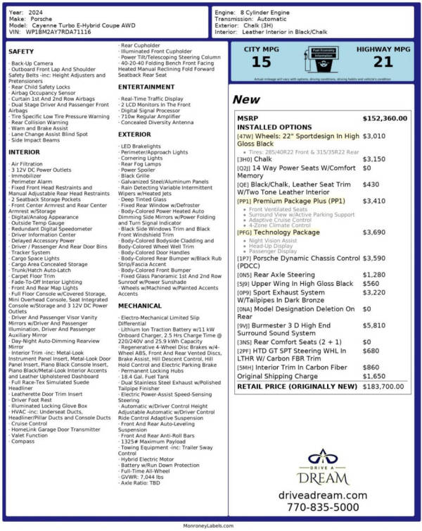 2024 Porsche Cayenne Turbo E-Hybrid Coupe