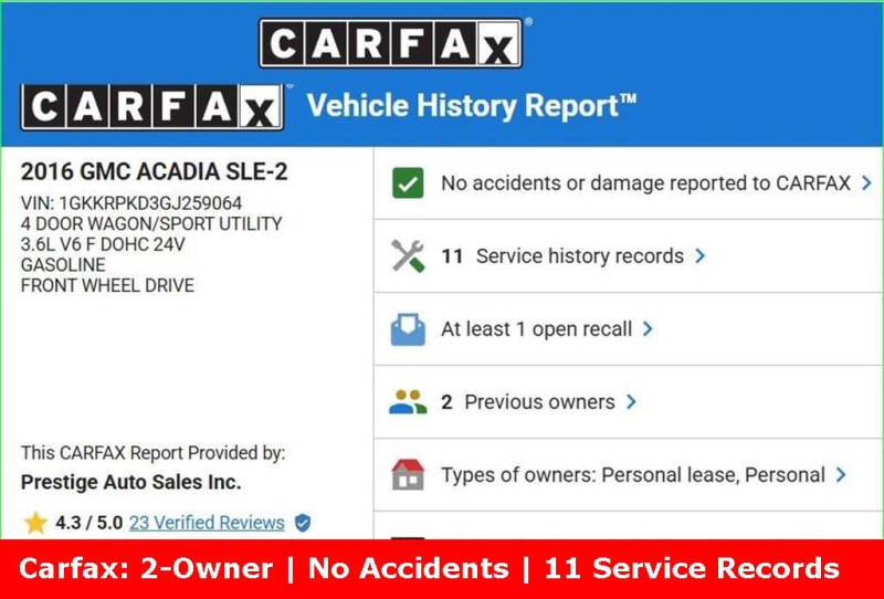 2016 GMC Acadia SLE-2