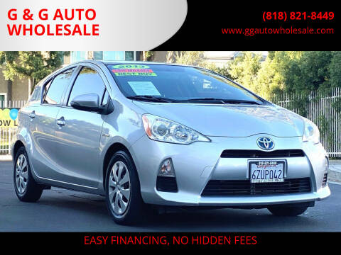 2013 Toyota Prius c for sale at G & G AUTO WHOLESALE in North Hollywood CA