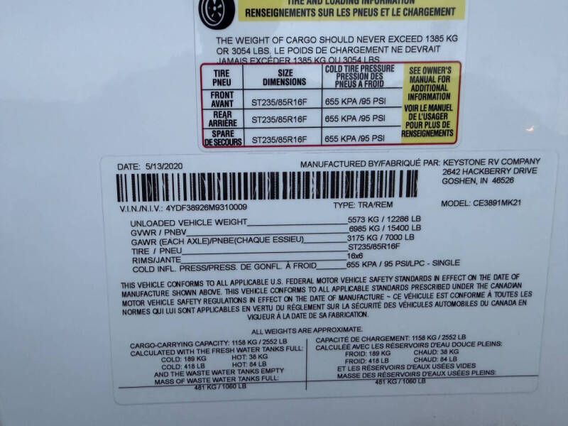 2021 Crossroads RV CE3891MK21