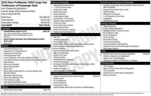 2025 RAM ProMaster