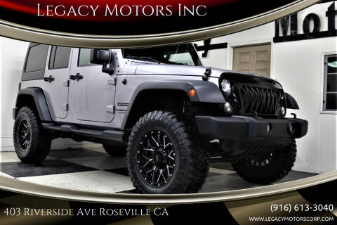 2018 Jeep Wrangler JK Unlimited for sale at Legacy Motors Inc in Roseville CA